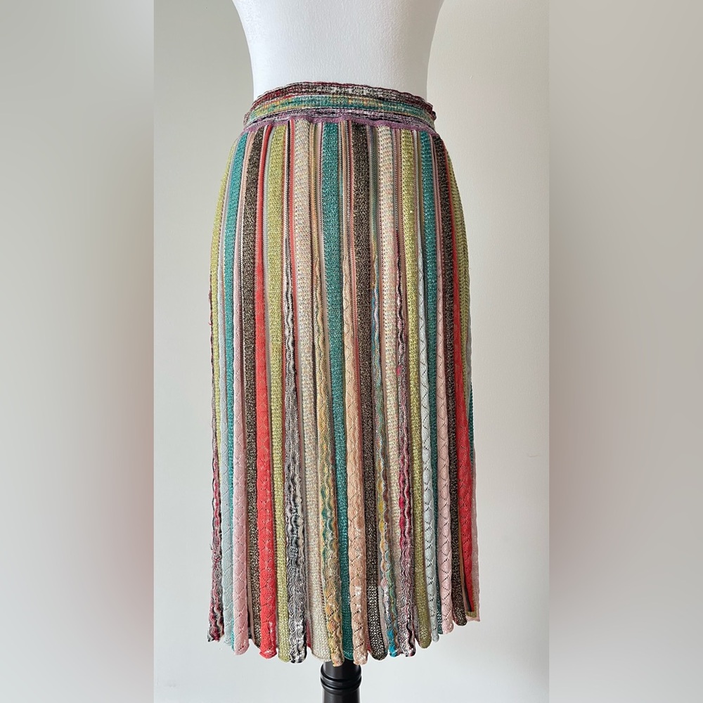 Missoni Multicolor Chevron Skirt size 44 $1750 - Picture 1 of 16